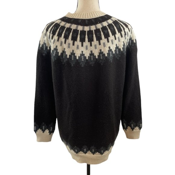 URBAN OUTFITTERS BDG OVERSIZED FAIR ISLE NORDIC WOOL BLEND KNIT SWEATER SMALL - Picture 6 of 10